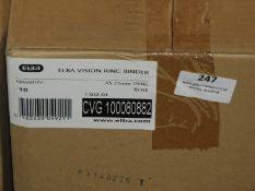 Two Boxes of 10 Elba Vision Ring Binders (Blue)