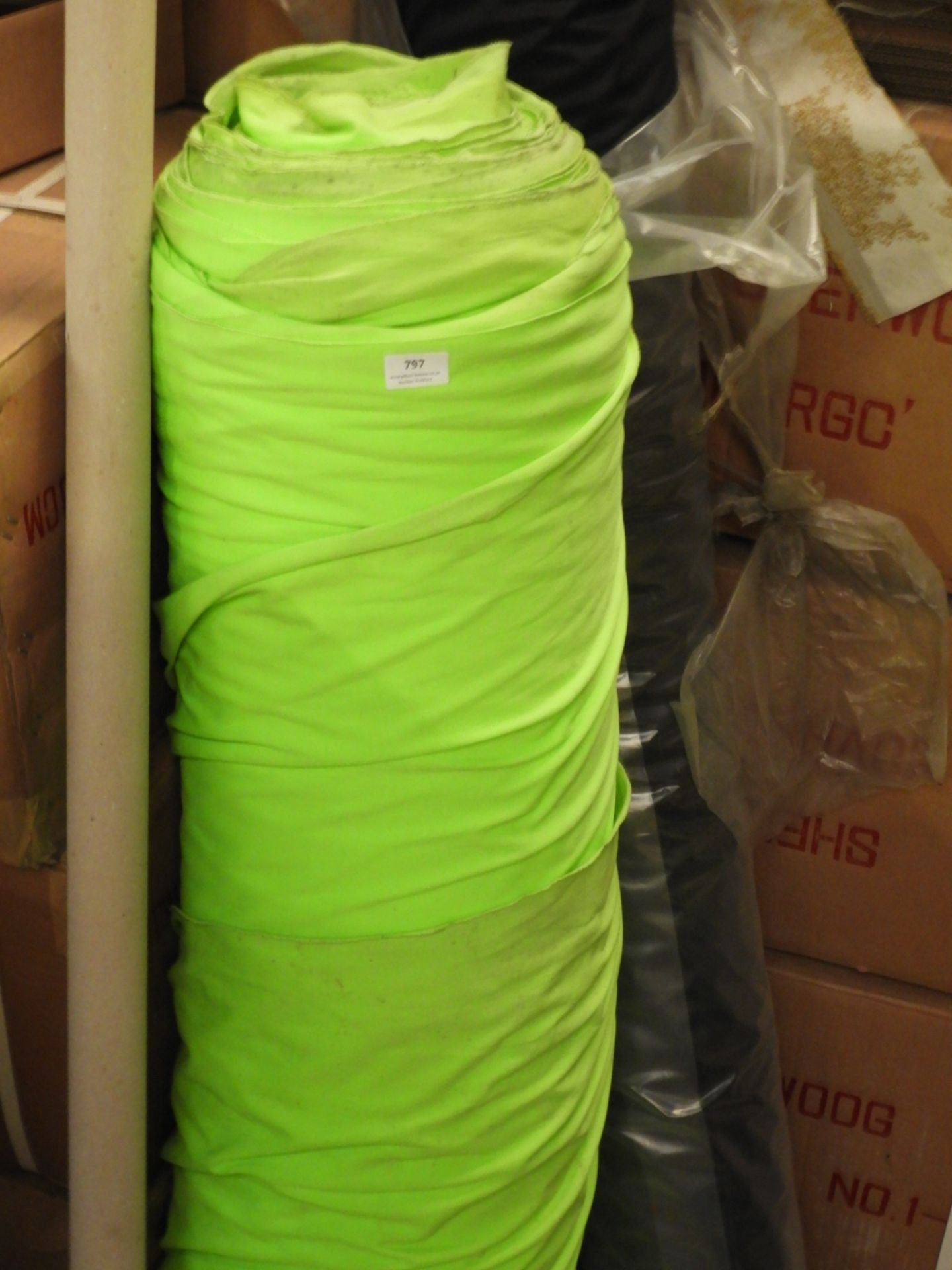 Roll of Lime Green High Vis Fabric