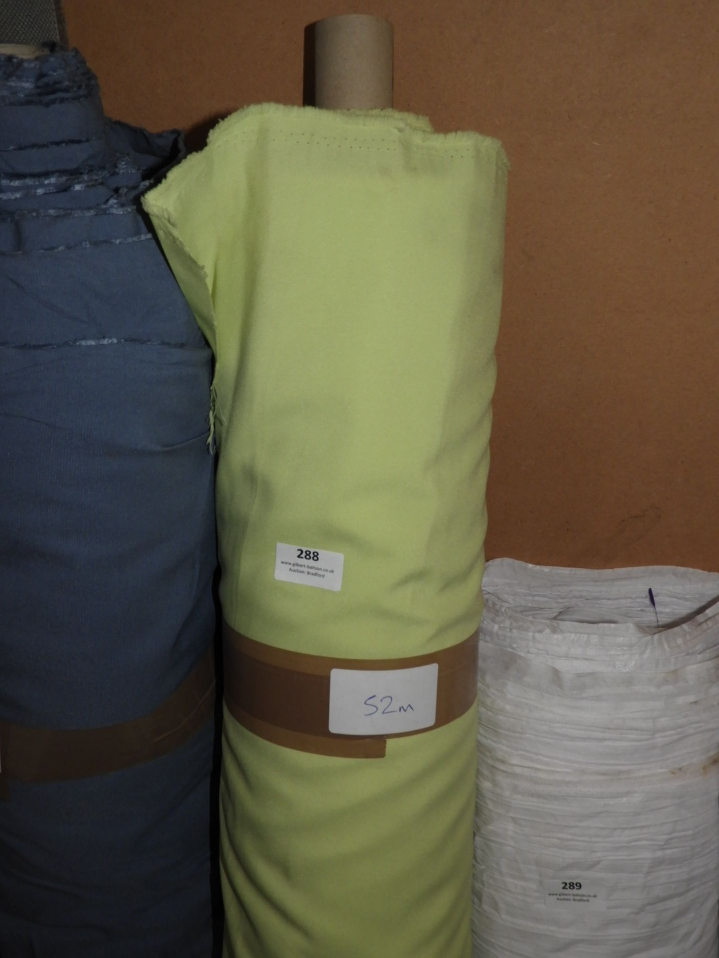 52m Roll of Lemon Fabric