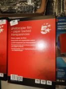 Five Pack of Photo Copier Film Paper Backed Transp