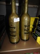Four Decorative Bottles "Be Young, Be Foolish, Be