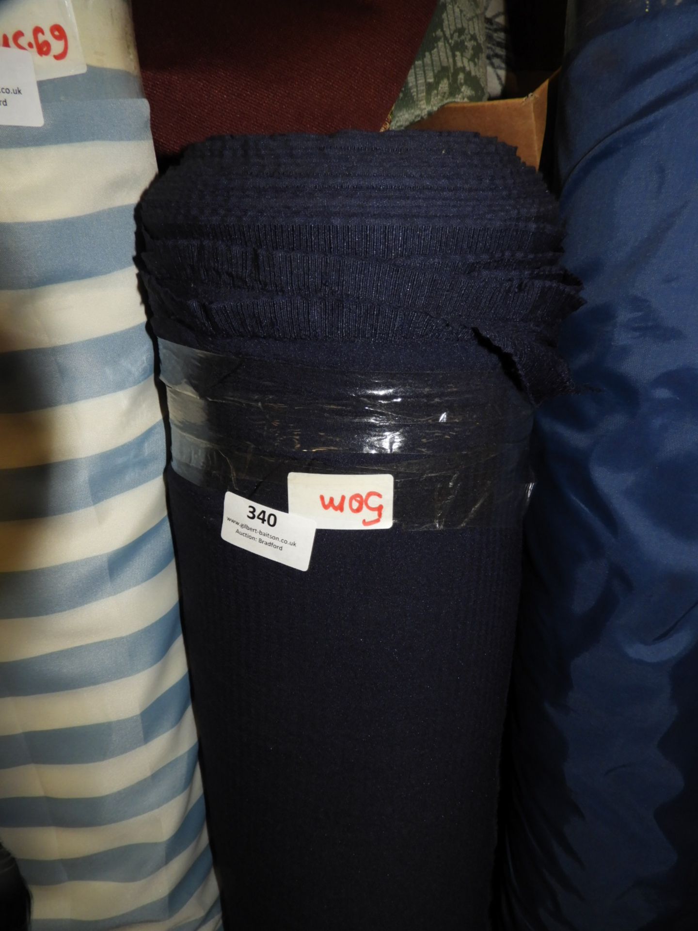 50m Roll of Navy Blue Fabric