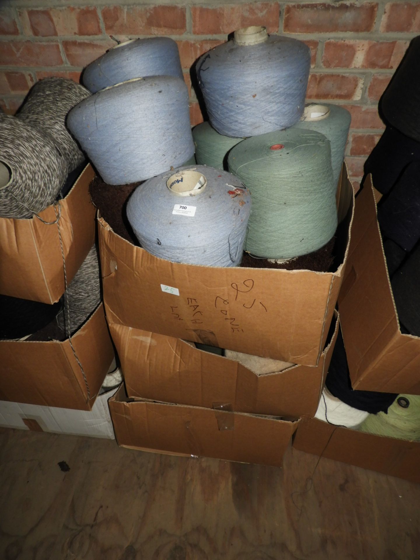 Twenty Five Cones of Assorted Wool and Yarn