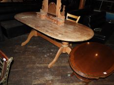 *Pine Oval Dining Table