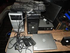 *Assorted Computer Hard Drives and Towers, Monitor