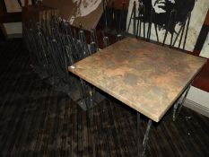 *Nine Formica Topped Tables on Wrought Iron Legs 7