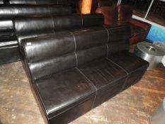 *Six Faux Leather Bench Seats 180x80cm