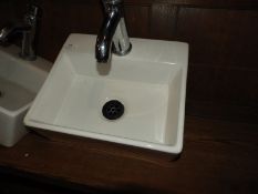 *Square Stainless Steel Wash Hand Basin with Monob