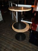 *Two Circular Bar Tables with Simulated Marble Top