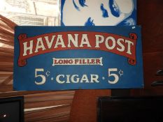 *Hand Painted Wood Panel - Havana Long Filler Ciga
