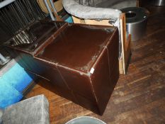 *Three Faux Leather Bar Tables with Plain Glass To
