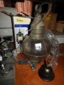 *Antique Style Brass & Glass Lantern