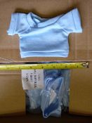 Box of 500 Small Baby Blue T-Shirts for Teddies an