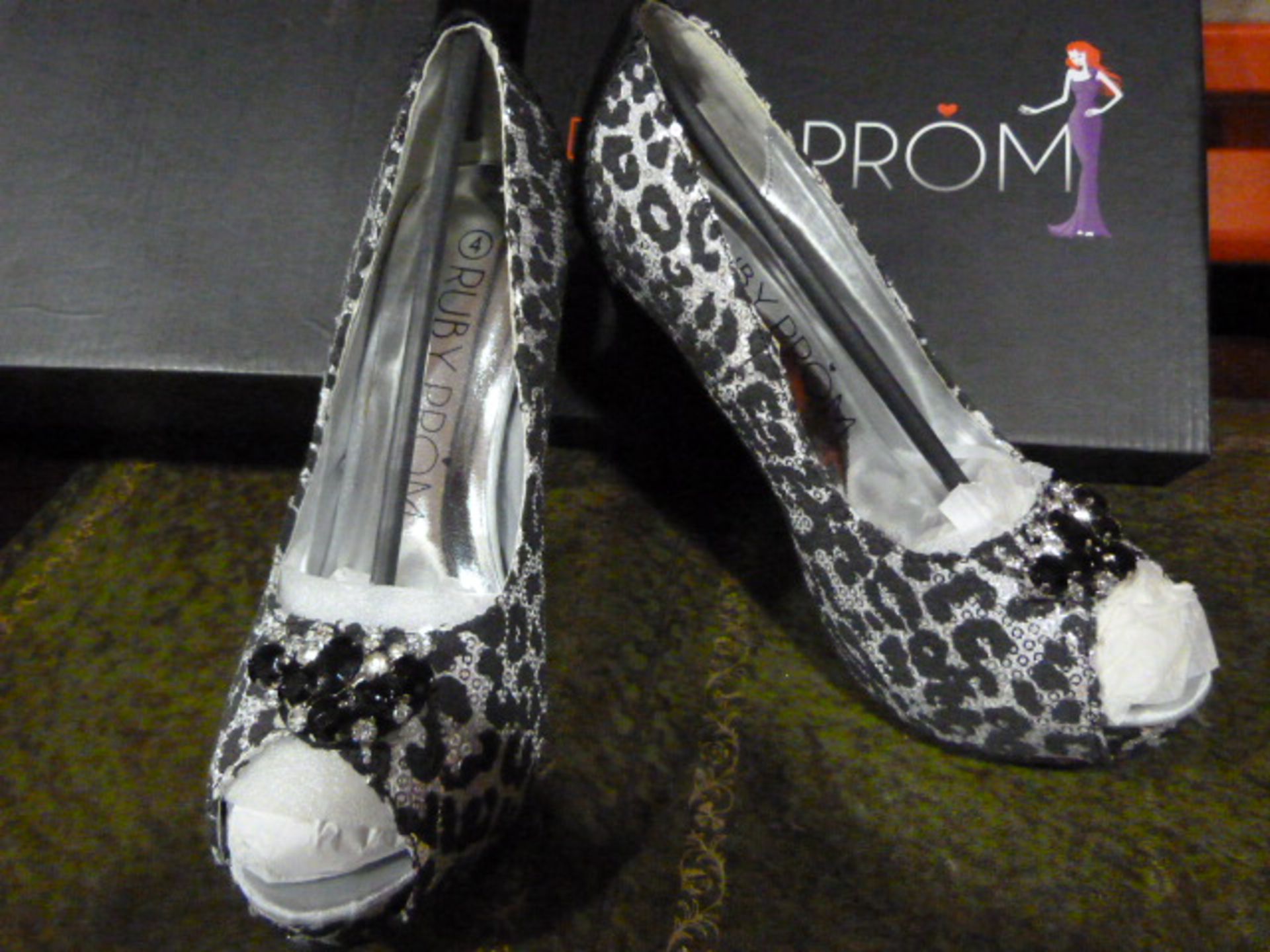*Six Pairs of Ruby Prom "Tailor" Black Prom Shoes