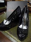 *Six Pairs of Ruby Pro "RU03" Black Prom Shoes (Si
