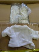 Box of 500 Large Cream Jumpers for Teddies and Dol