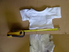 Box of 500 Large White T-Shirts for Teddies and Do