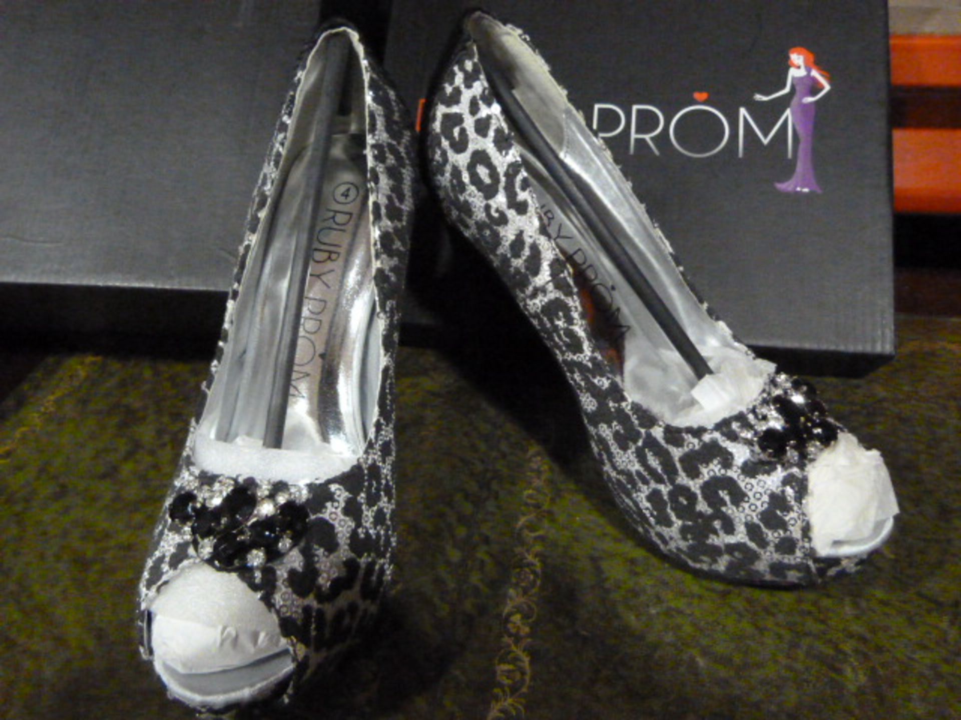 *Six Pairs of Ruby Prom "Tailor" Black Prom Shoes