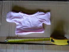 Box of 500 Large Baby Pink T-Shirts for Teddies an