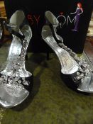 *Six Pairs of Ruby Prom "Heidi" Black Prom Shoes (