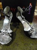 *Six Pairs of Ruby Prom "Heidi" Black Prom Shoes (