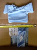 Box of 500 Small Baby Blue T-Shirts for Teddies an