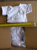 Box of 500 Medium White T-Shirts for Teddies and D