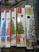 Five Assorted Christmas Trees