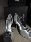 *Six Pairs of Ruby Prom "RU02" Silver Prom Shoes (