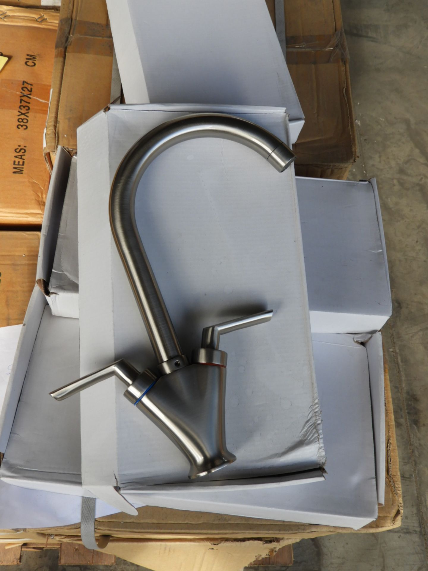 *Box Containing Ten Swan Neck Monobloc Taps with B