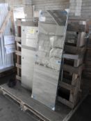 *Pallet Containing Eighteen Mirrored Panels with Ground Edges