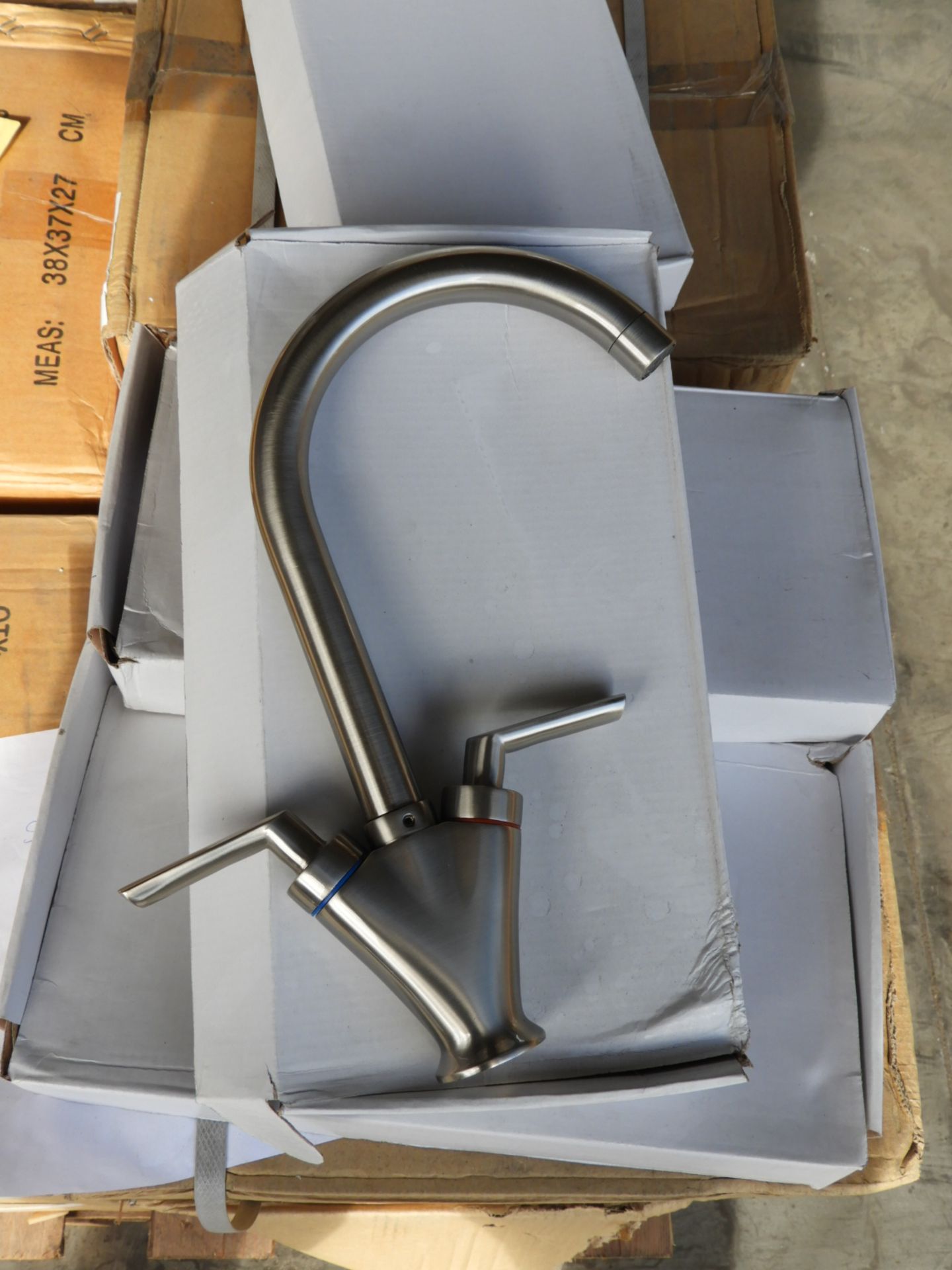 *Box Containing Ten Swan Neck Monobloc Taps with B