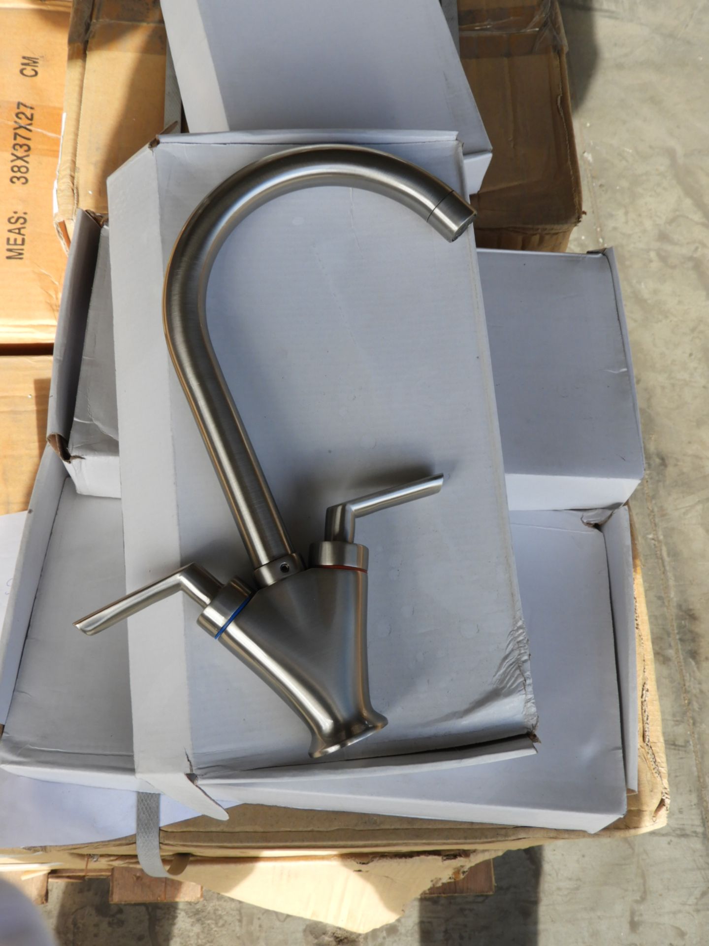 *Box Containing Ten Swan Neck Monobloc Taps with B