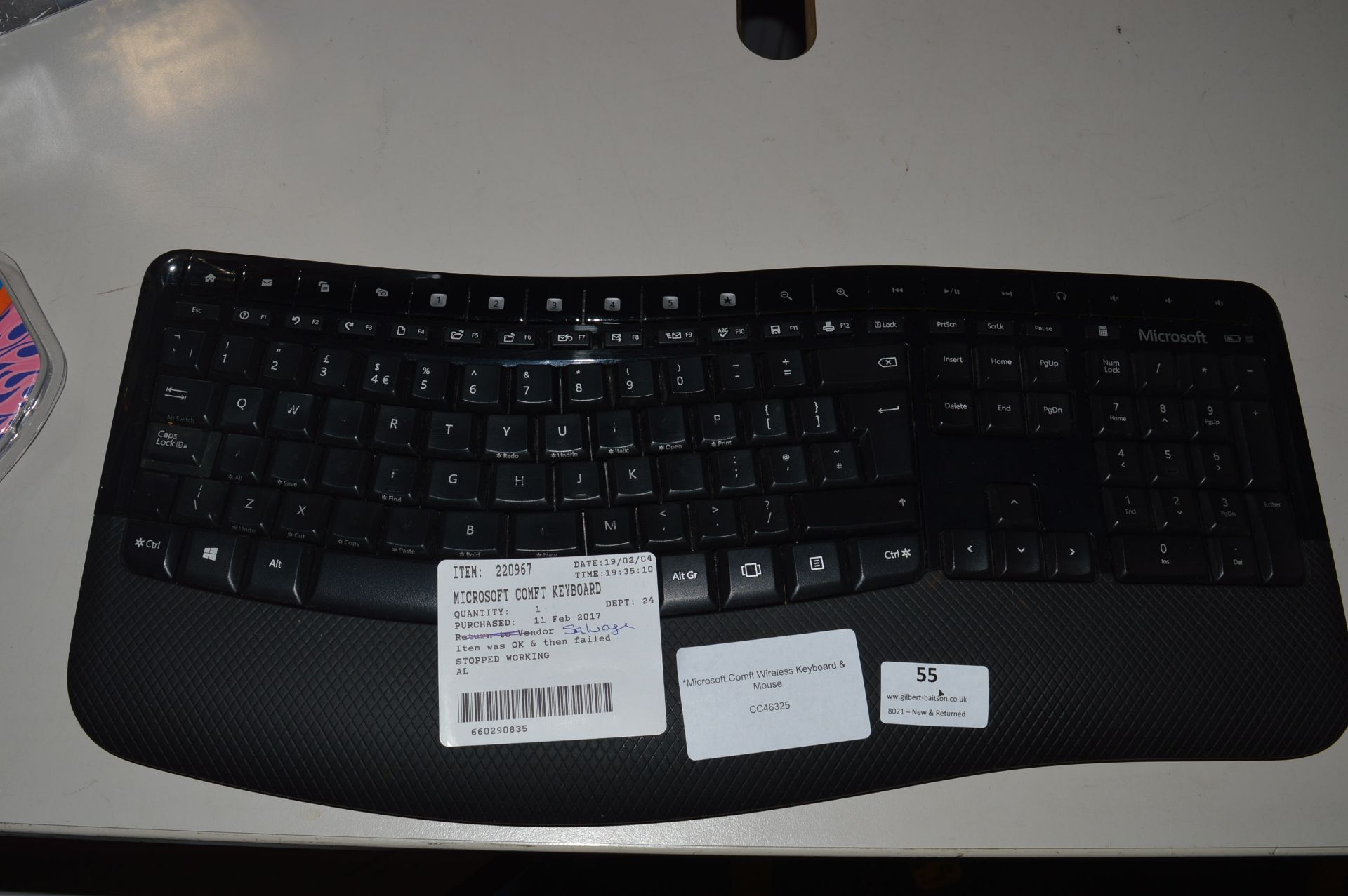 *Microsoft Comft Wireless Keyboard & Mouse - Image 2 of 2