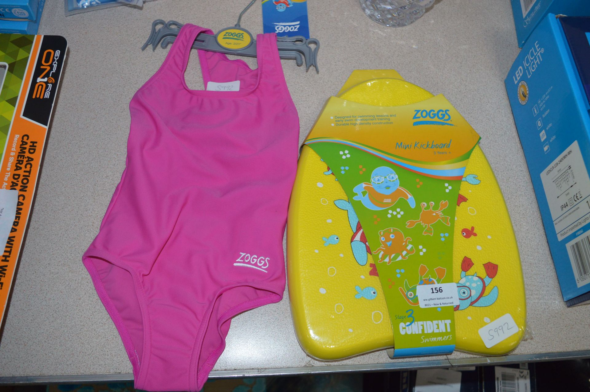 *Zoggs Mini Kickboard and a Childs Bathing Suit