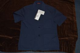 *Barena Italian Short Sleeve Shirt Size:48 (Navy)