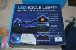 *LED White Icicle String Lights
