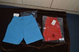 *Two Pairs of Barena Italian Shorts Size:50 (1x Blue, 1x Red)