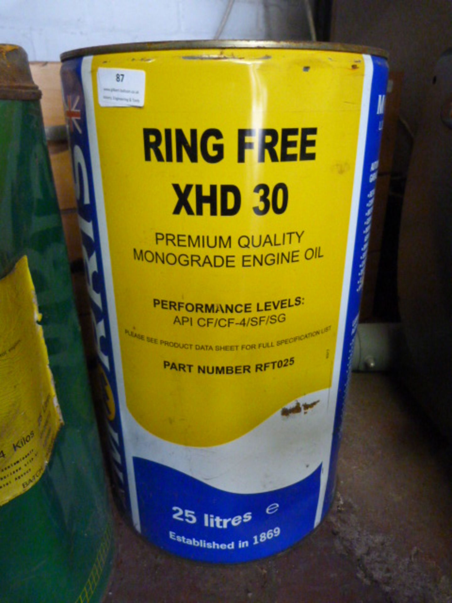 *25L of Ring Free XHD30 Engine Oil