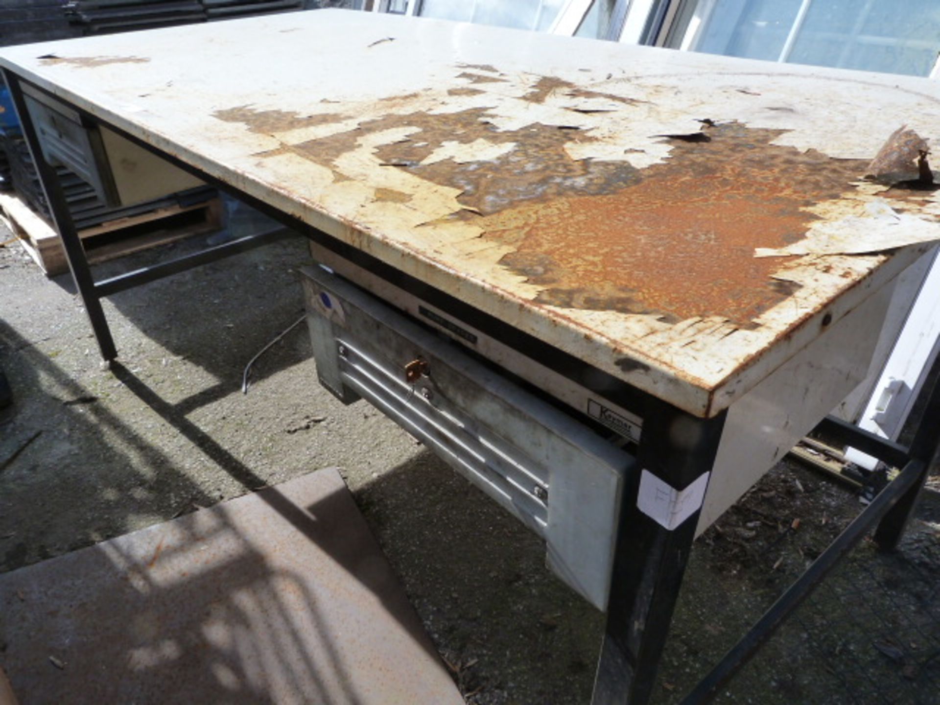 *Large Metal Work Bench with Drawers 183x91x84cm