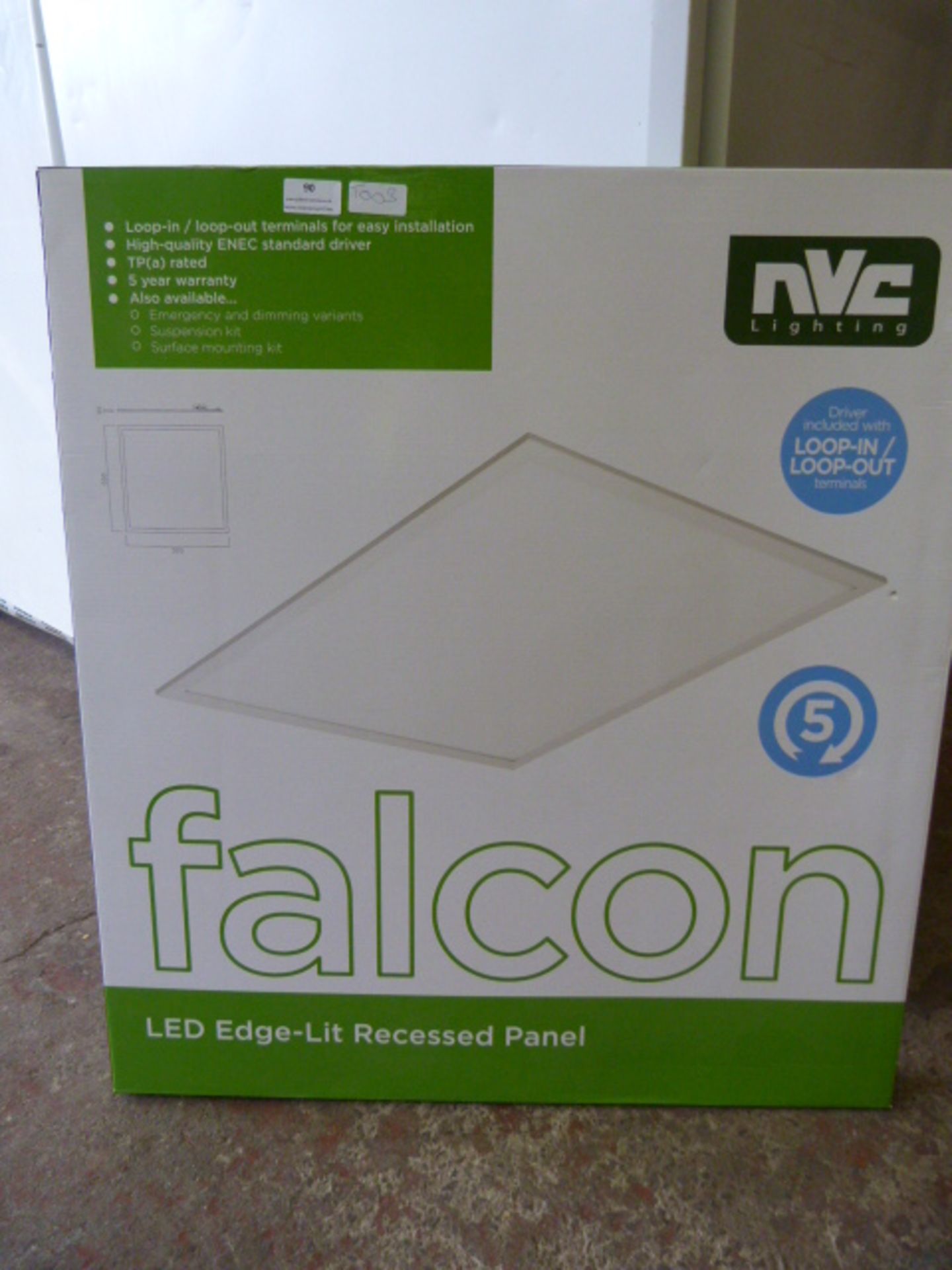 *Falcon LED Edge Lit Recessed Panel Light 595x595mm