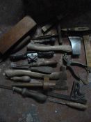 Box of Vintage Woodworking Tools