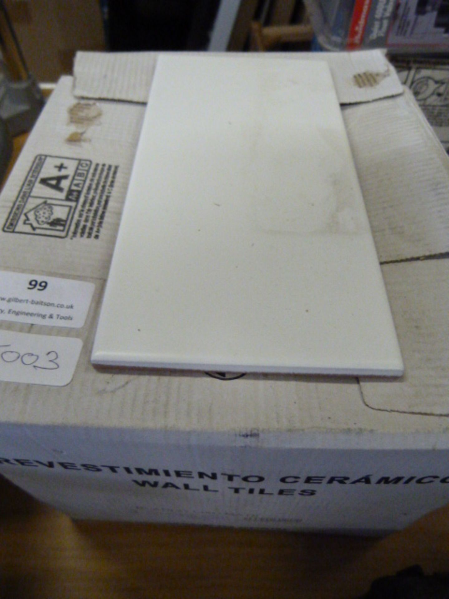 *Box of Fifty 10x20 White Tiles