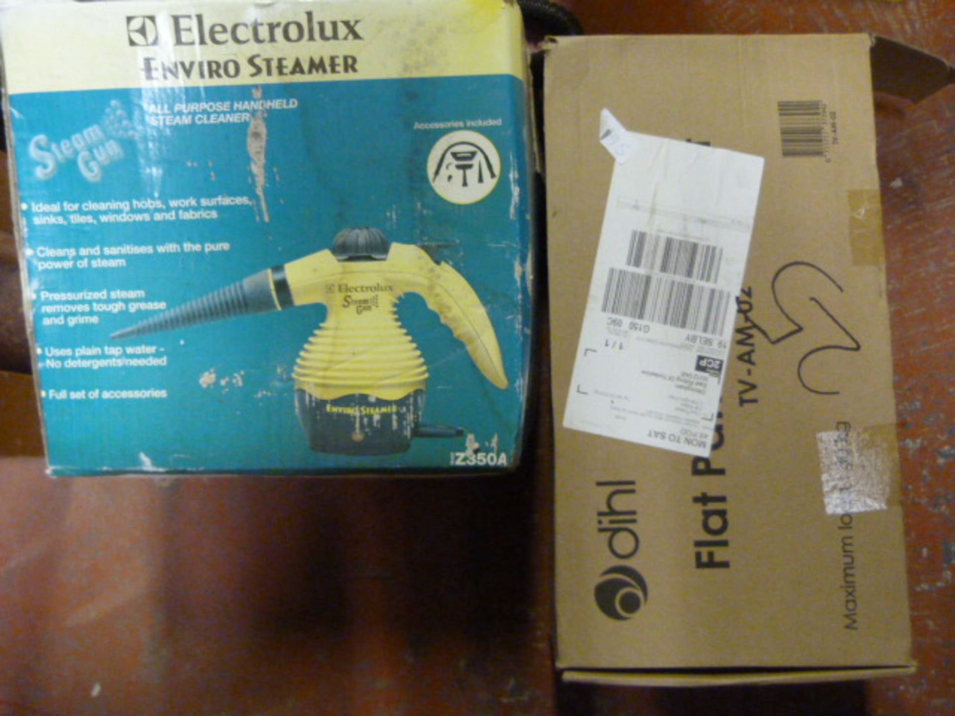 Electrolux Steam Cleaner and a Flat Panel TV Mount