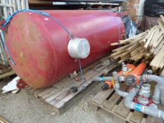 Large Steel Pressure Tank with Associated Pipework