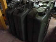 Three Metal Jerry Cans