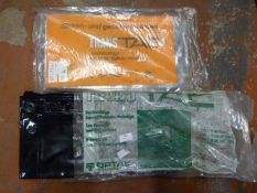 One Clear and One Black Plastic Tarpaulins