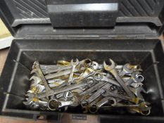 Plastic Toolbox with a Quantity of Spanners