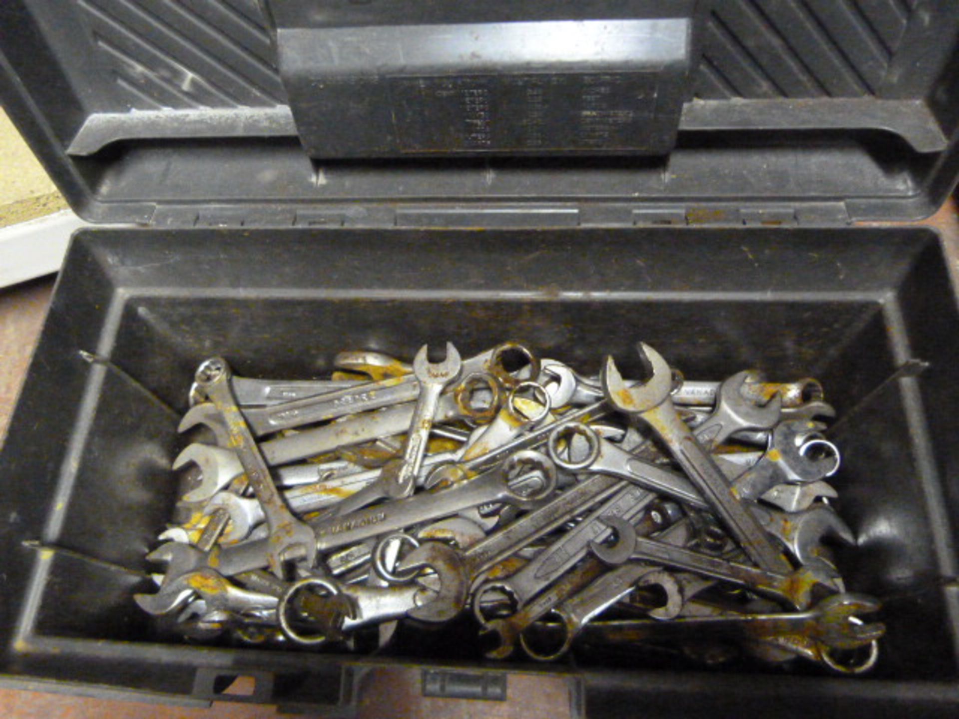 Plastic Toolbox with a Quantity of Spanners
