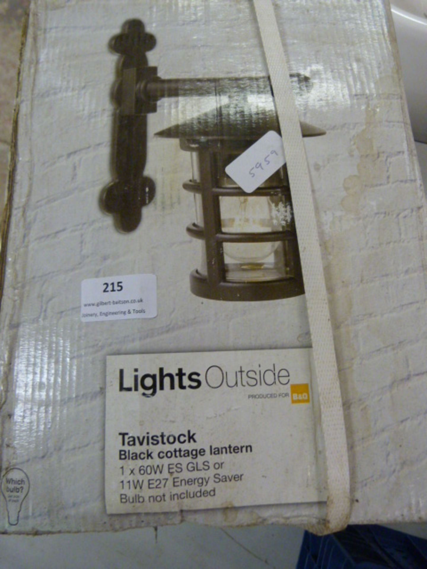 Tavistock Black Cottage Outdoor Lamp